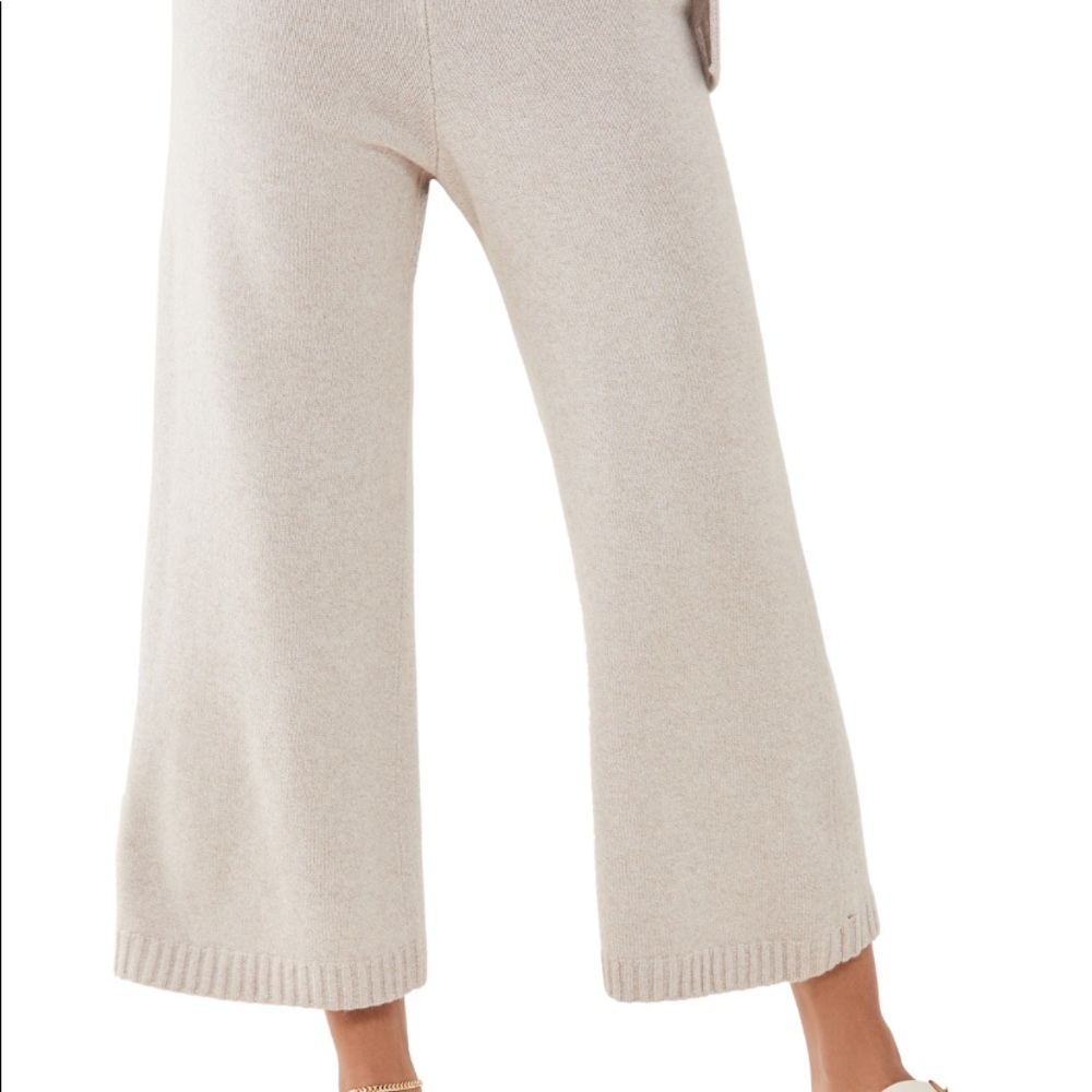 LESET ZOE CROP WIDE LEG PANTS